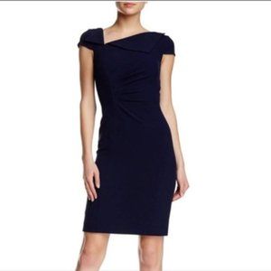Tahari Little Black Dress Asymmetrical neckline